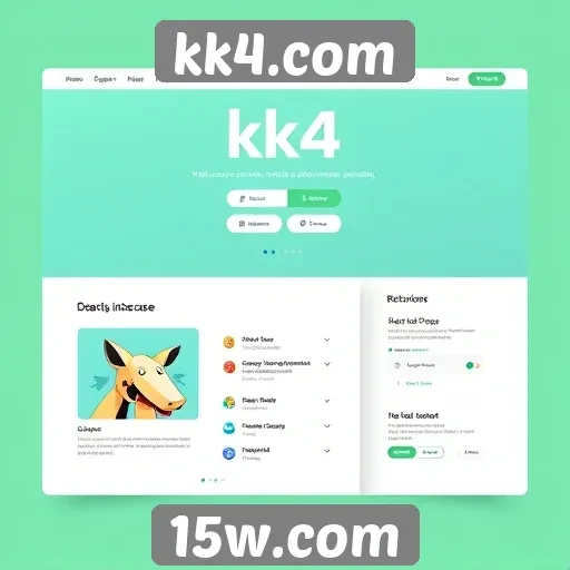 Análise da interface de usuário do site kk4.com